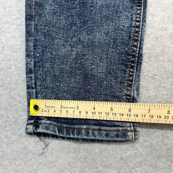 Encrypted Moto Jeans Youth Size 18 Blue Medium Wash Mid Rise Streetwear Straight - Picture 9 of 9